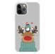 Новогодний чехол «Deer and penguin» на iPhone 12 mini арт. 1485