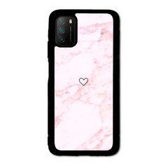 Чохол на Xiaomi Poco M3 &laquo;Heart and pink marble&raquo; арт. 1471