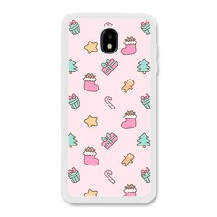 Новогодний чехол «Pink christmas» на Samsung J7 2017 арт. 1182