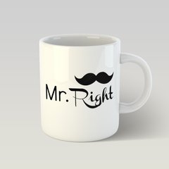 Чашка біла «Mr. right» арт.0014
