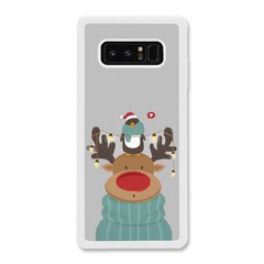 Новорічний чохол «Deer and penguin» на Samsung Note 8 арт. 1485