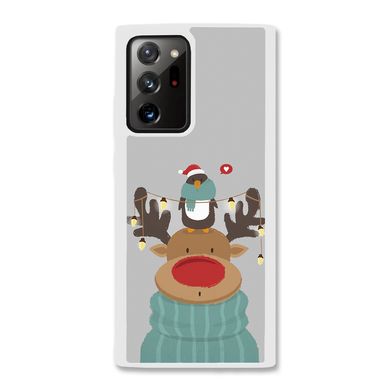 Новорічний чохол «Deer and penguin» на Samsung Note 20 Ultra арт. 1485