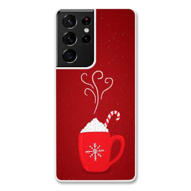 Новогодний чехол «Hot chocolate» на Samsung S21 Ultra арт. 1183