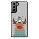 Новогодний чехол «Deer and penguin» на Samsung S21 арт. 1485