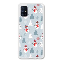 Новогодний чехол «Snowmen» на Samsung A51 арт. 1171