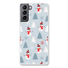 Новогодний чехол «Snowmen» на Samsung S21 Plus арт. 1171