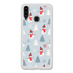 Новогодний чехол «Snowmen» на Samsung A20s арт. 1171