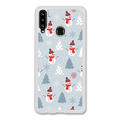 Новорічний чохол «Snowmen» на Samsung A20s арт. 1171