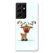 Новорічний чохол «Deer with garland» на Samsung S21 Ultra арт. 1216