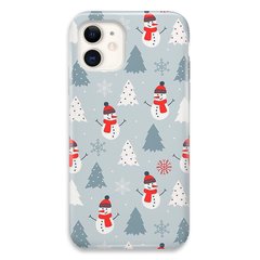 Новорічний чохол «Snowmen» на iPhone 12 mini арт. 1171