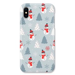 Новогодний чехол «Snowmen» на iPhone X|Xs арт. 1171