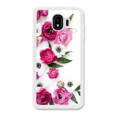 Чехол «Pink flowers» на Samsung J4 2018 арт. 944