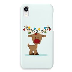 Новогодний чехол «Deer with garland» на iPhone Xr арт. 1216