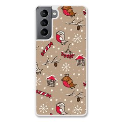 Новогодний чехол «Christmas birds» на Samsung S21 Plus арт. 1172