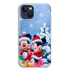 Новогодний чехол &laquo;Mickey Mouse and Minnie Mouse&raquo; на iPhone 14 арт. 1906