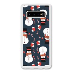 Новогодний чехол «Snowmens» на Samsung S10 Plus арт. 1489