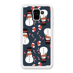 Новогодний чехол «Snowmens» на Samsung J6 2018 арт. 1489