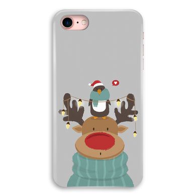 Новорічний чохол «Deer and penguin» на iPhone 7|8|SE 2 арт. 1485