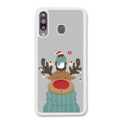 Новогодний чехол «Deer and penguin» на Samsung M30 арт. 1485