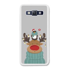 Новогодний чехол «Deer and penguin» на Samsung A5 2015 арт. 1485