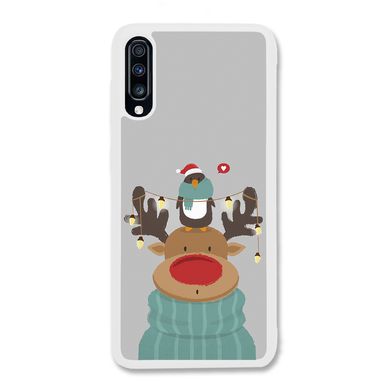 Новогодний чехол «Deer and penguin» на Samsung A50 арт. 1485