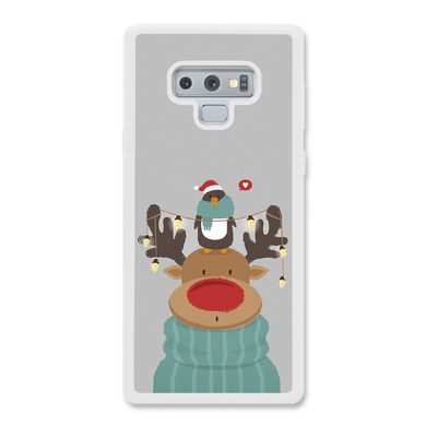 Новогодний чехол «Deer and penguin» на Samsung Note 9 арт. 1485