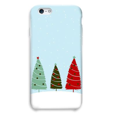 Новогодний чехол «Christmas trees on the hill» на iPhone 5|5s|SE арт. 1218