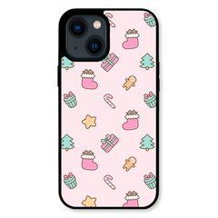 Новорічний чохол &laquo;Pink christmas&raquo; на iPhone 15 арт. 1182