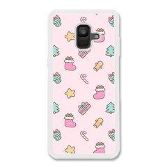 Новогодний чехол «Pink christmas» на Samsung A6 2018 арт. 1182