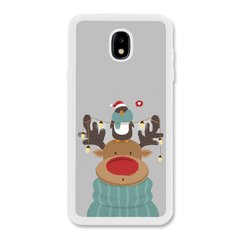 Новогодний чехол «Deer and penguin» на Samsung J7 2017 арт. 1485