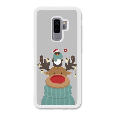 Новогодний чехол «Deer and penguin» на Samsung S9 Plus арт. 1485