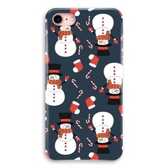 Новогодний чехол «Snowmens» на iPhone 7|8|SE 2 арт. 1489