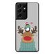 Новогодний чехол «Deer and penguin» на Samsung S21 Ultra арт. 1485