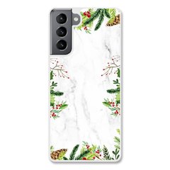 Новогодний чехол «Marble berries» на Samsung S21 Plus арт. 1178