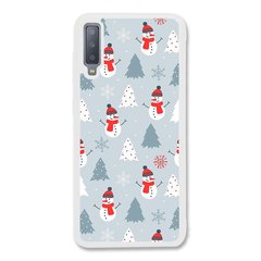 Новорічний чохол «Snowmen» на Samsung A7 2018 арт. 1171