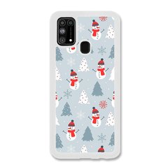 Новорічний чохол «Snowmen» на Samsung M31 арт. 1171