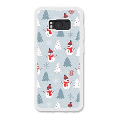 Новогодний чехол «Snowmen» на Samsung S8 арт. 1171