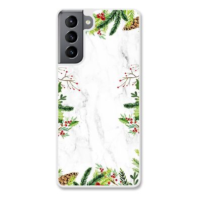 Новогодний чехол «Marble berries» на Samsung S21 Plus арт. 1178