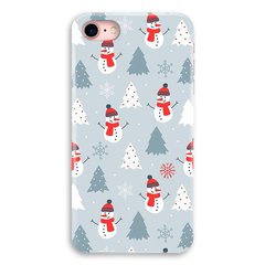 Новогодний чехол «Snowmen» на iPhone 7|8|SE 2 арт. 1171