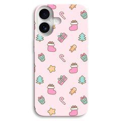 Новогодний чехол &laquo;Pink christmas&raquo; на iPhone 17 арт. 1182