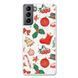 Новорічний чохол &laquo;Red abstraction&raquo; на Samsung S22 Plus арт. 1486