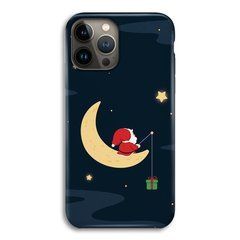 Новогодний чехол &laquo;Santa Claus on the moon&raquo; на iPhone 14 Pro арт. 1497