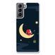 Новогодний чехол &laquo;Santa Claus on the moon&raquo; на Samsung S21 арт. 1497