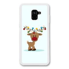 Новогодний чехол «Deer with garland» на Samsung A8 2018 арт. 1216