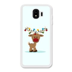 Новорічний чохол «Deer with garland» на Samsung J4 2018 арт. 1216