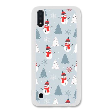 Новорічний чохол «Snowmen» на Samsung A01 арт. 1171