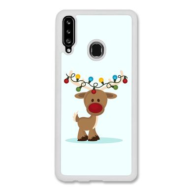 Новорічний чохол «Deer with garland» на Samsung A20s арт. 1216