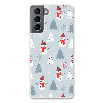 Новогодний чехол «Snowmen» на Samsung S21 арт. 1171