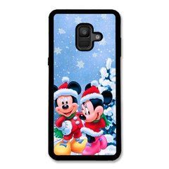 Новогодний чехол &laquo;Mickey Mouse and Minnie Mouse&raquo; на Samsung A6 2018 арт. 1906