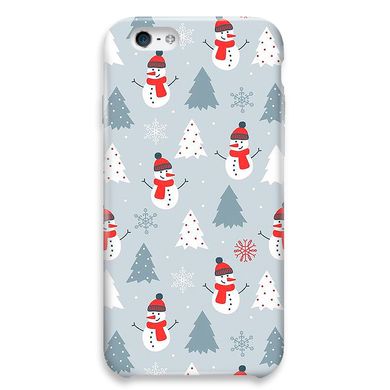 Новогодний чехол «Snowmen» на iPhone 5|5s|SE арт. 1171